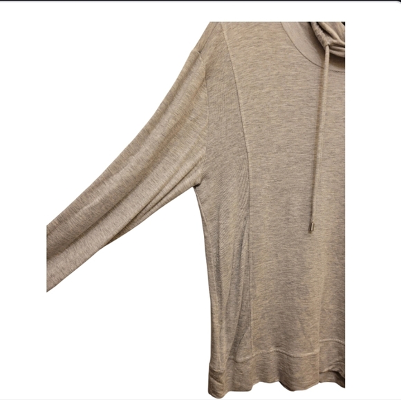 Jones New York Heather Gray Cowl Neck Sweatshirt Ties Size Small - Picture 3 of 12